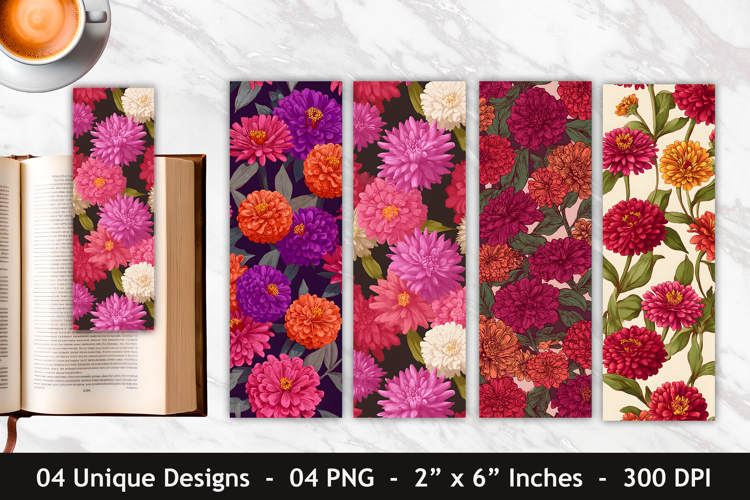 Aster Flower   Zinnia Flower Bookmark