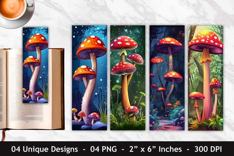 Fantasy Mushroom Bookmark | Bookmark Sublimation
