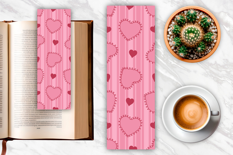 Heart Stripe Bookmark | Bookmark Sublimation