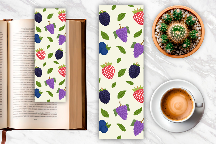 Berries Fruit Bookmark | Bookmark Sublimation