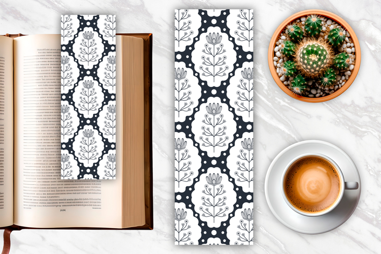 Scandinavian Flower Bookmark | Bookmark Sublimation