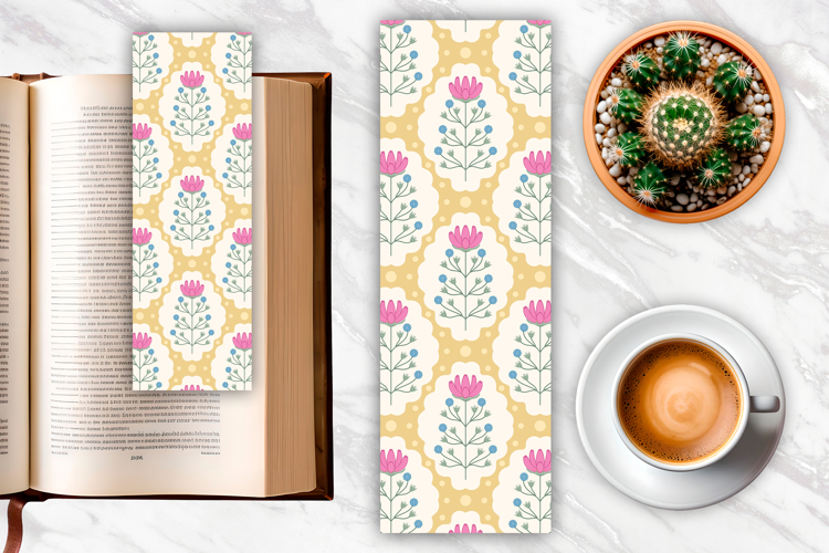 Folk Flower Bookmark | Bookmark Sublimation