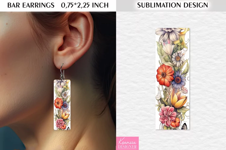 Spring Wild Flower|Easter Bar Earrings Sublimation