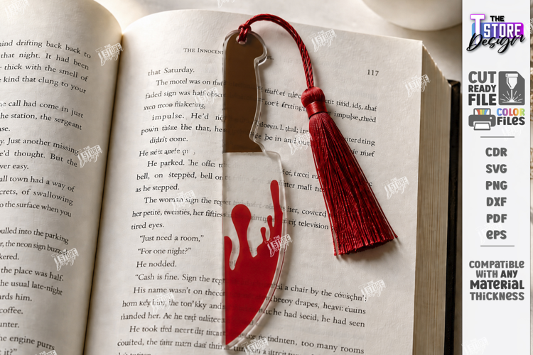 Acrylic True Crime Bookmark Laser Cut | Reading Accessories