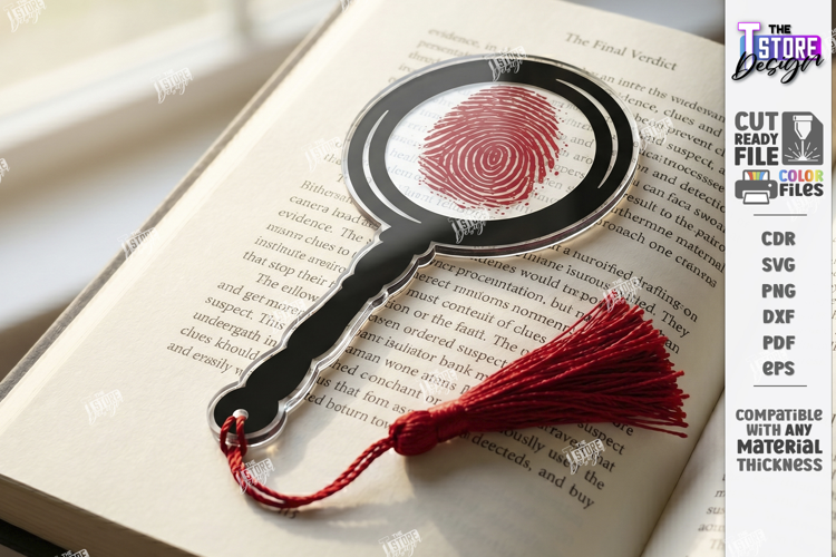 Acrylic True Crime Bookmark Laser Cut | Reading Accessories