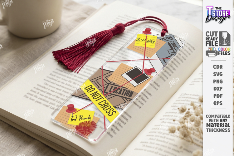 Acrylic True Crime Bookmark Laser Cut | Reading Accessories