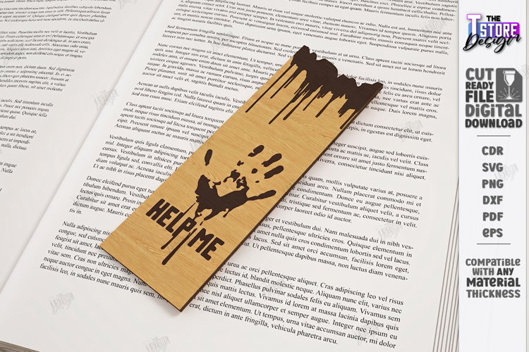 Wooden True Crime Bookmark Laser Cut | Detective Crime Scene