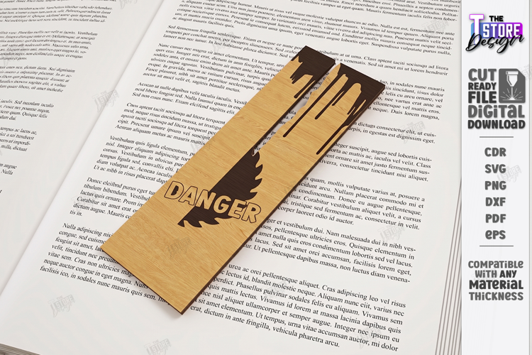 Wooden True Crime Bookmark Laser Cut | Detective Crime Scene