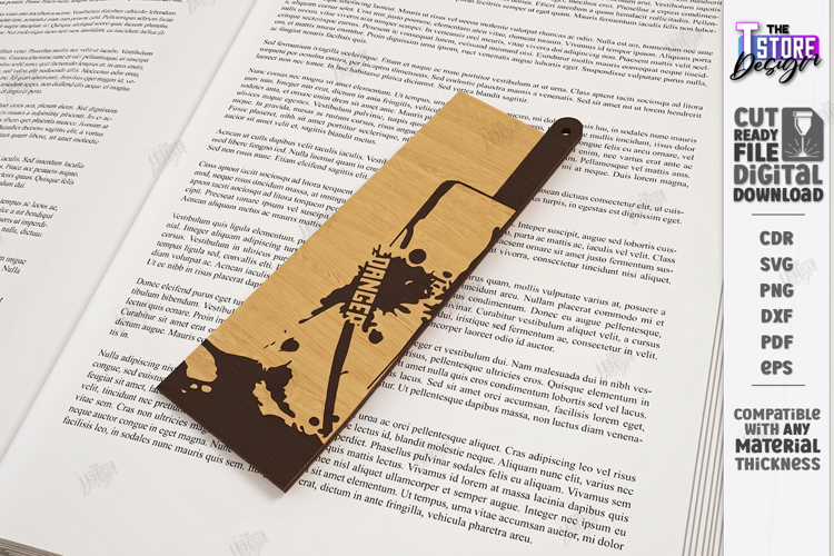 Wooden True Crime Bookmark Laser Cut | Detective Crime Scene