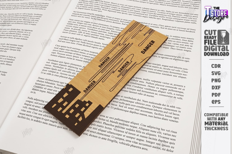 Wooden True Crime Bookmark Laser Cut | Detective Crime Scene