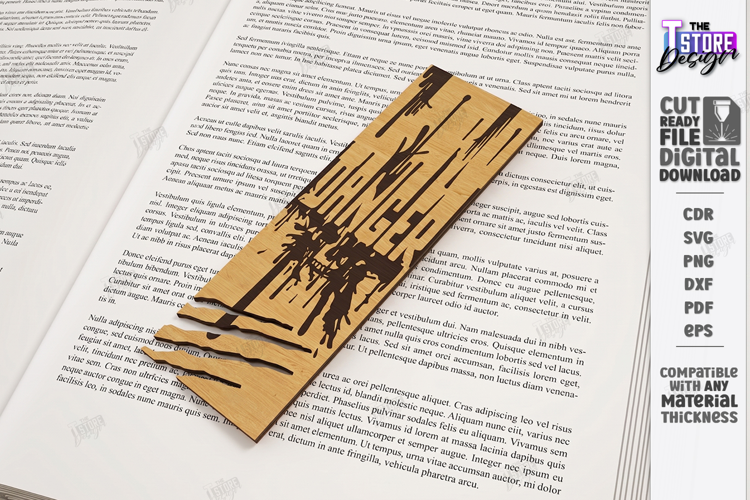 Wooden True Crime Bookmark Laser Cut | Detective Crime Scene