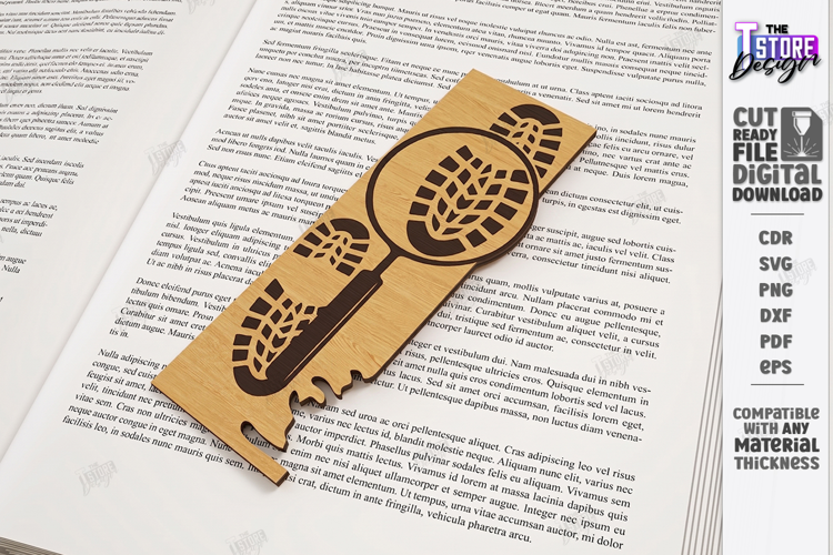 Wooden True Crime Bookmark Laser Cut | Detective Crime Scene