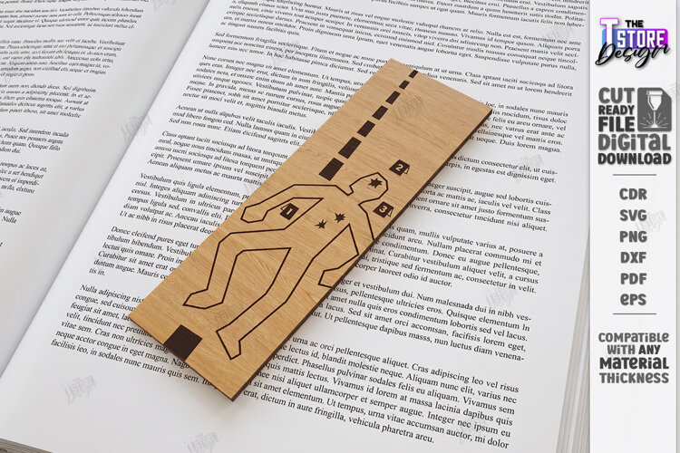 Wooden True Crime Bookmark Laser Cut | Detective Crime Scene example image 1