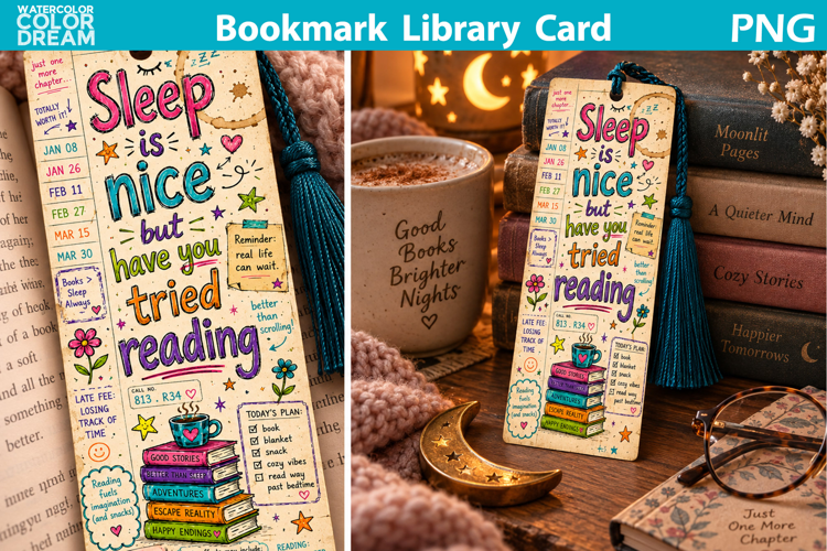 Library Card Bookmark | Book Quote Printable