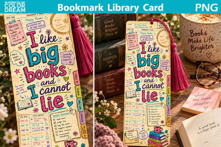 Library Card Bookmark | Book Quote Printable