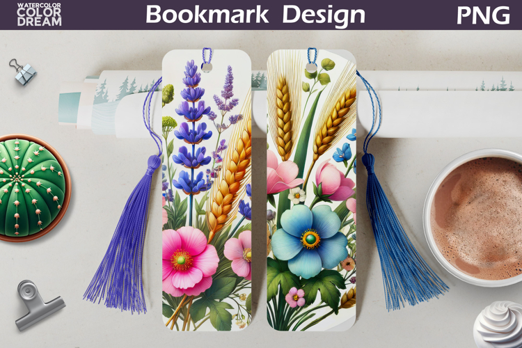 Wildflowers Bookmark | Pastel Wildflowers Bookmarks example image 1
