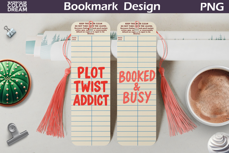 Funny Retro Library Card Bookmarks | Reading Sublimation