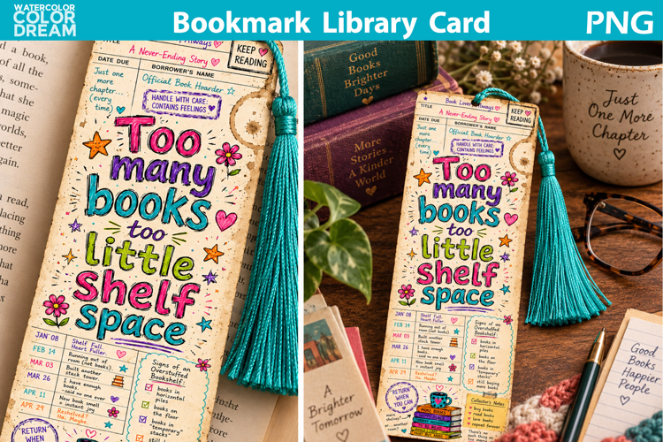 Library Card Bookmark | Book Quote Printable