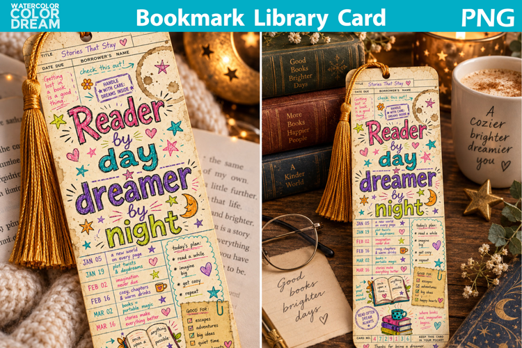 Library Card Bookmark | Book Quote Printable