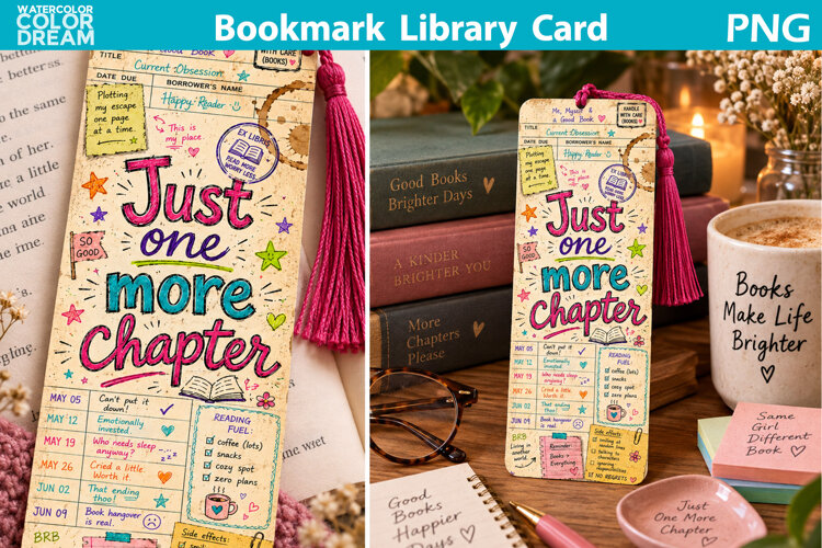 Library Card Bookmark | Book Quote Printable example image 1