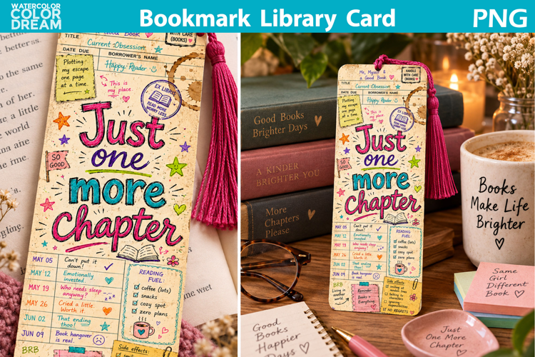 Library Card Bookmark | Book Quote Printable