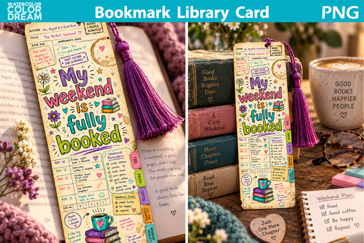 Library Card Bookmark | Book Quote Printable