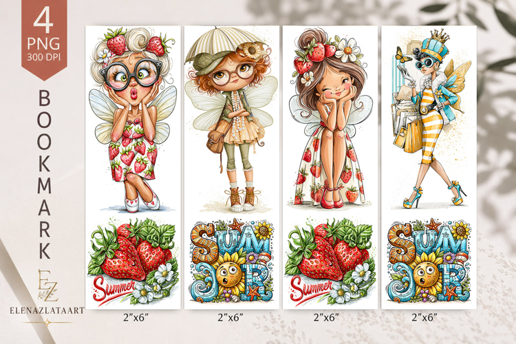 Summer sublimation of bookmarks in the of gnomes. PNG