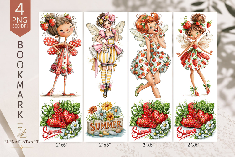 Summer sublimation of bookmarks in the of gnomes. PNG