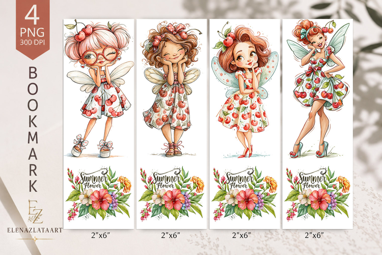 Summer sublimation of bookmarks in the of gnomes. PNG