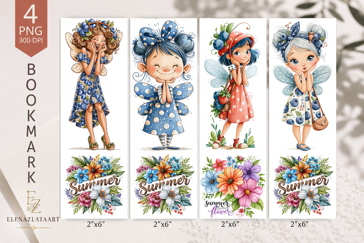 Summer sublimation of bookmarks in the of gnomes. PNG