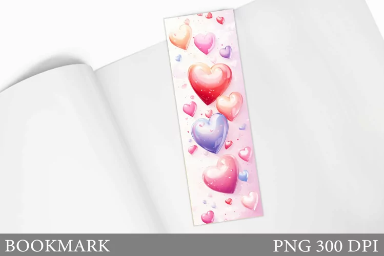 Hearts Bookmark Design. Hearts Sublimation