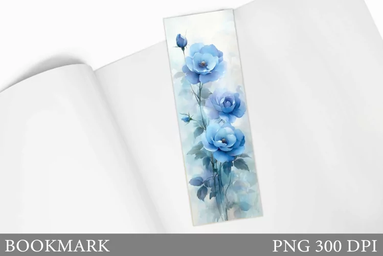 Roses Bookmark Design. Flowers Bookmark Sublimation