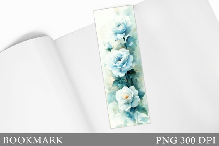 Roses Bookmark Design. Flowers Bookmark Sublimation example image 1