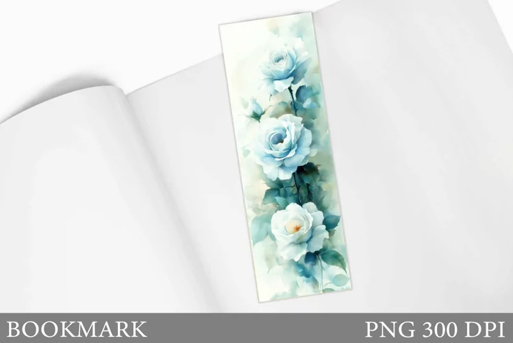 Roses Bookmark Design. Flowers Bookmark Sublimation