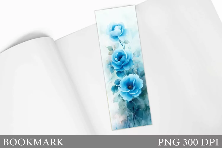 Roses Bookmark Design. Flowers Bookmark Sublimation