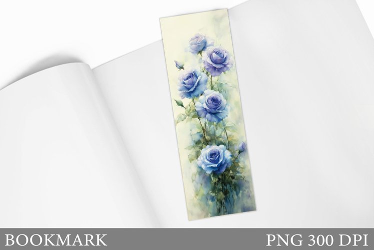 Roses Bookmark Design. Flowers Bookmark Sublimation example image 1