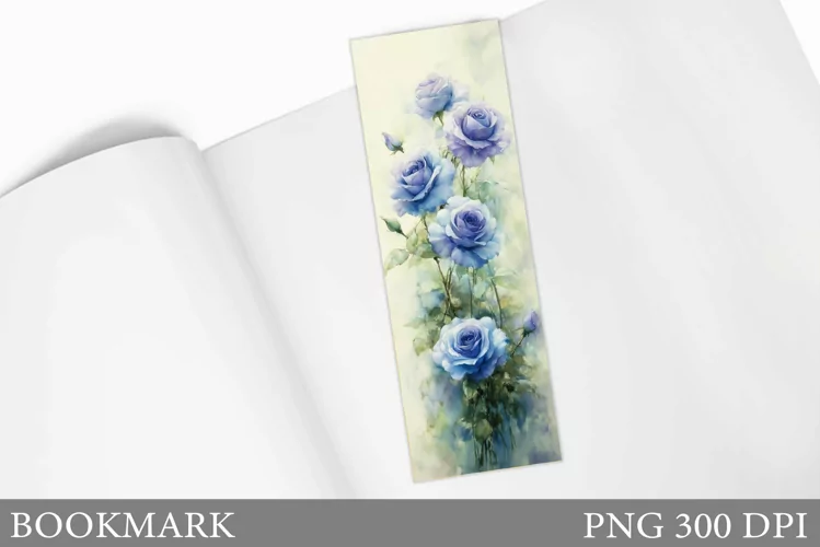 Roses Bookmark Design. Flowers Bookmark Sublimation