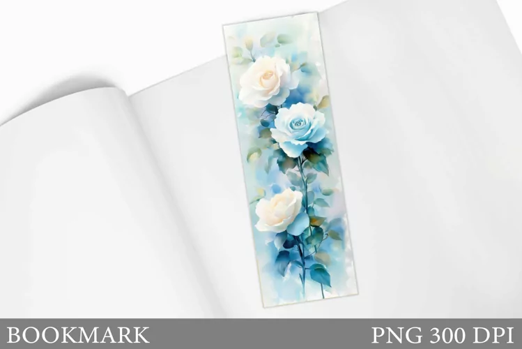 Roses Bookmark Design. Flowers Bookmark Sublimation