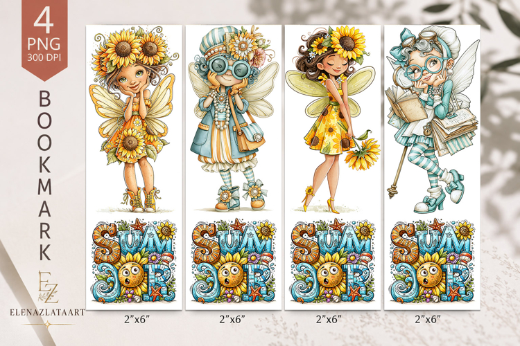 Summer sublimation of bookmarks in the of gnomes. PNG
