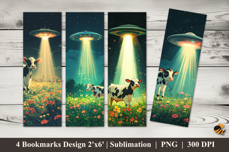 Dairy Cow Fantasy Bookmarks Sublimation Design