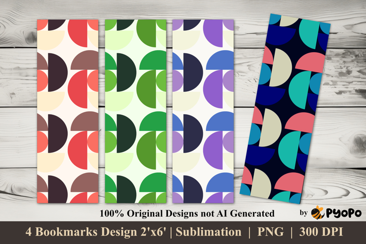 Geo Pulse Bookmarks Sublimation Design