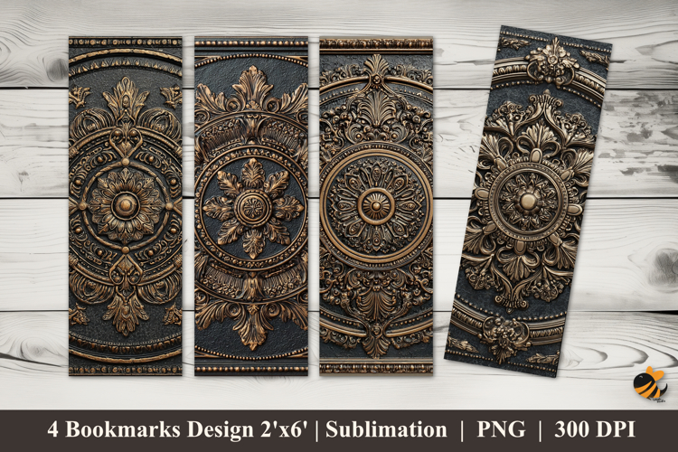 Luxury Royal Swirl Bookmarks Sublimation Design