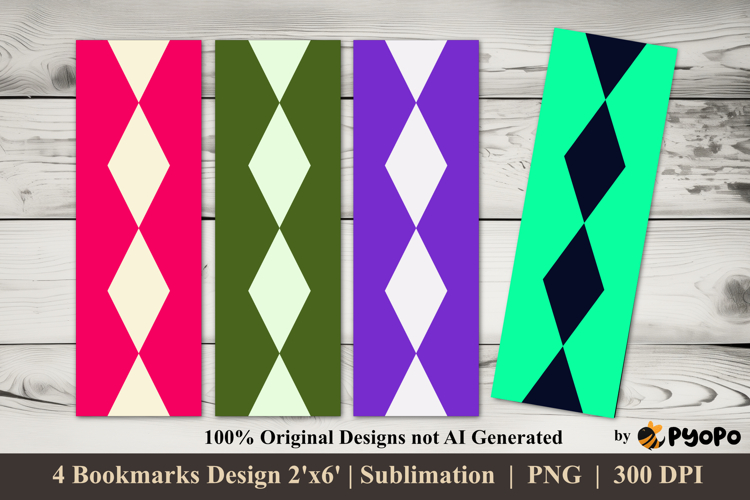 Diamond Harmony Bookmarks Sublimation Design