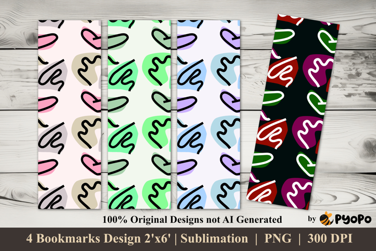 Visual Beat Bookmarks Sublimation Design