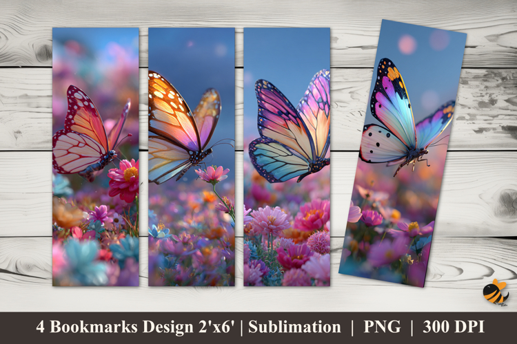 Amazing Butterfly Bookmarks Sublimation Design