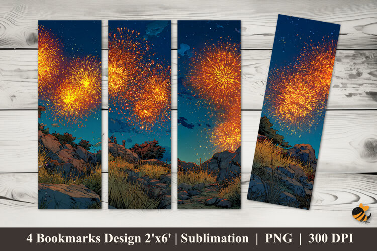 Sparks of Nature Bookmarks Sublimation Design example image 1