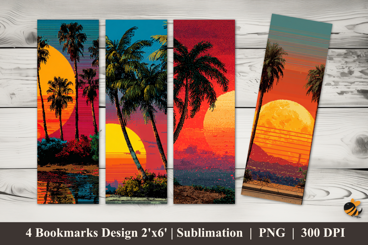 Beautiful Sunset Bookmarks Sublimation Design