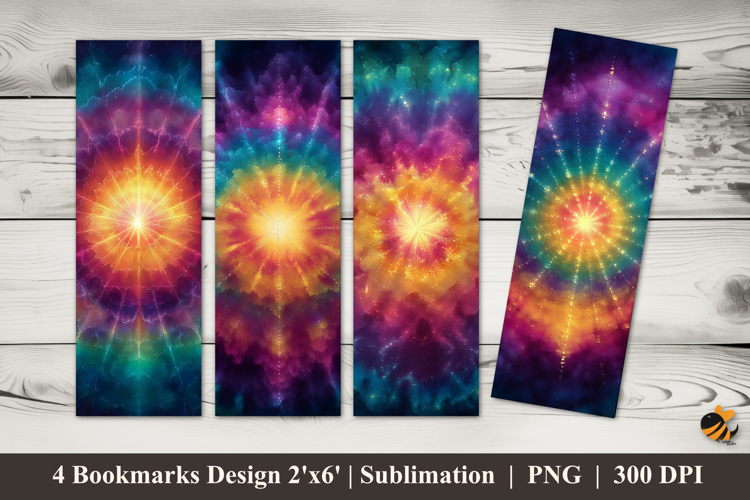 Abstract Magic Colors Bookmarks Sublimation Design