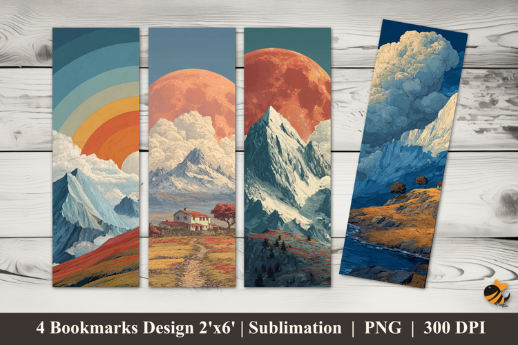 World Fantasy Bookmarks Sublimation Design
