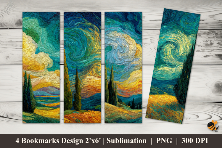 Nature Painting Bookmarks Sublimation Design